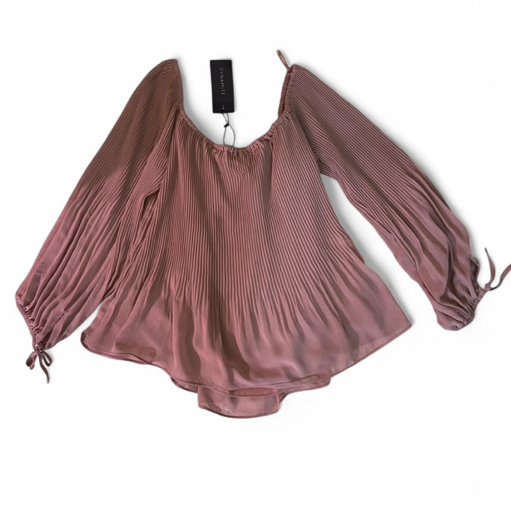 NWT Dynamite size small Elegant Pink Pleated Women's Top